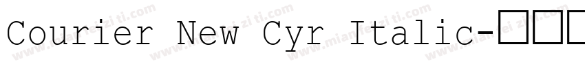 Courier New Cyr Italic字体转换